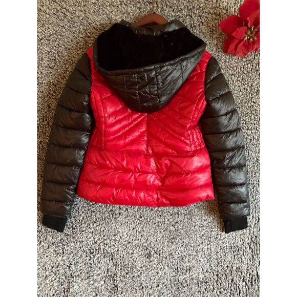 Coalition LA Women's Multicolor Puffer Jacket Size L Hooded Winter Coat - Picture 6 of 10